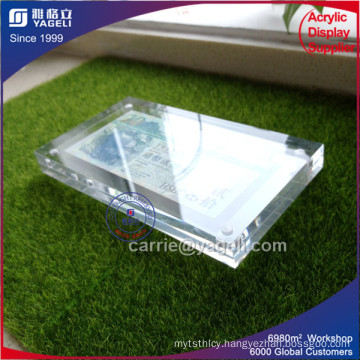 Popular Style Rectangle Acrylic Currency Holder